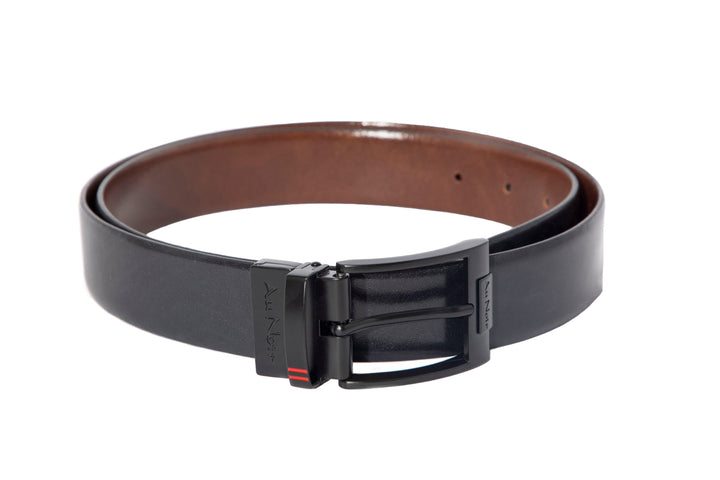 REVERSIBLE BELT | DESOTO NOIR, black-brown