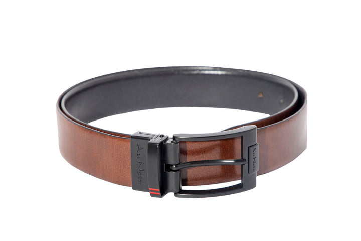 REVERSIBLE BELT | DESOTO NOIR, black-brown