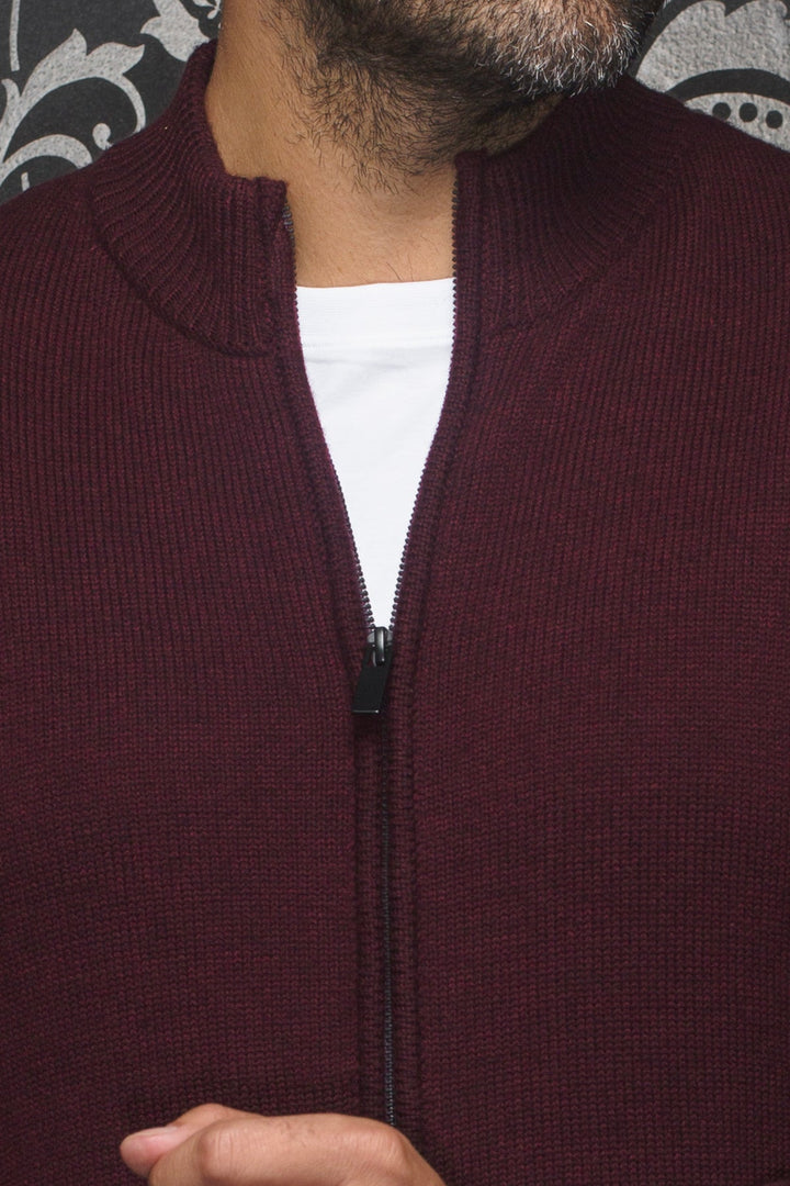 MERINO WOOL SWEATER  |  ESTEBAN, burgundy