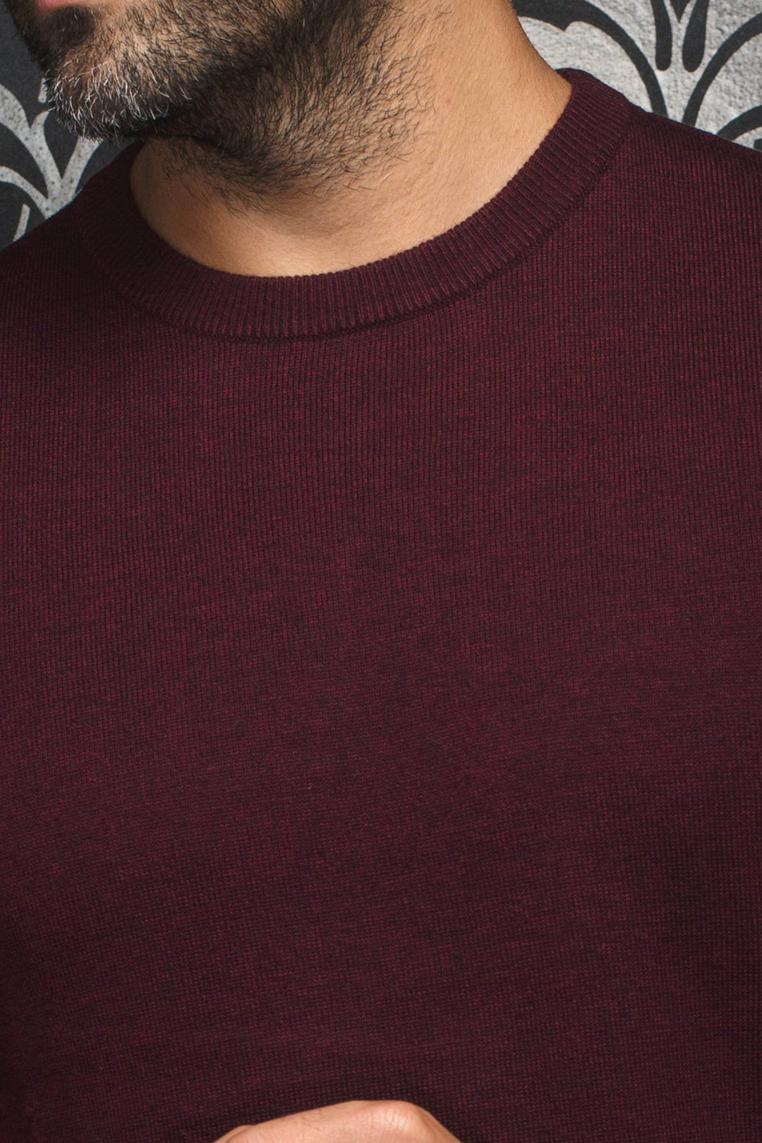 MERINO WOOL SWEATER |  MARINI, burgundy