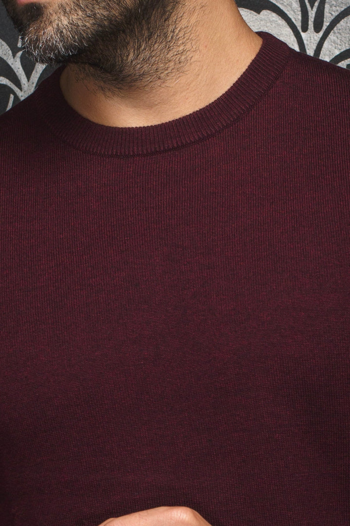 MERINO WOOL SWEATER |  MARINI, burgundy