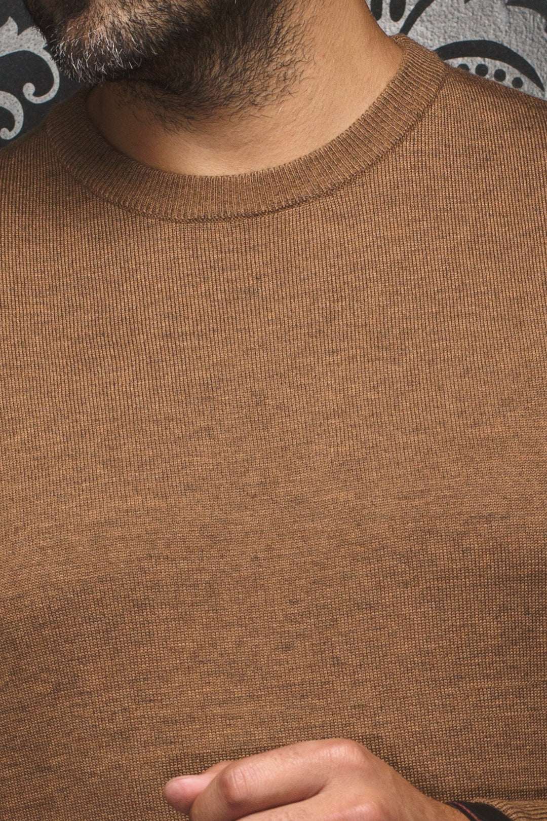 MERINO WOOL SWEATER|  MARINI, camel
