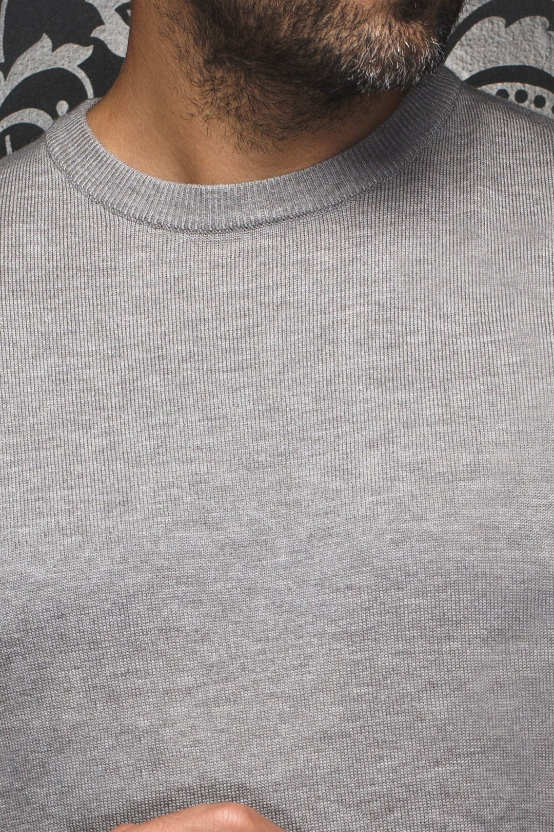 MERINO WOOL SWEATER |  MARINI, med grey