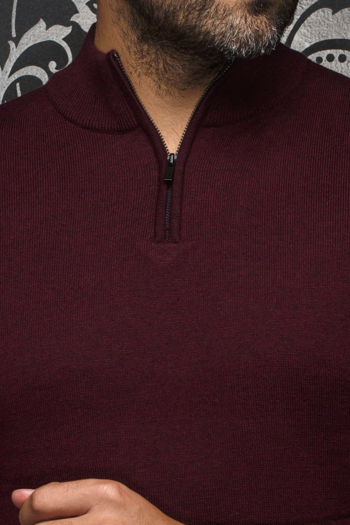MERINO WOOL SWEATER |  MESTA, burgundy