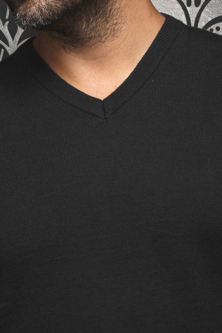 MERINO WOOL SWEATER |  SAXONY, black