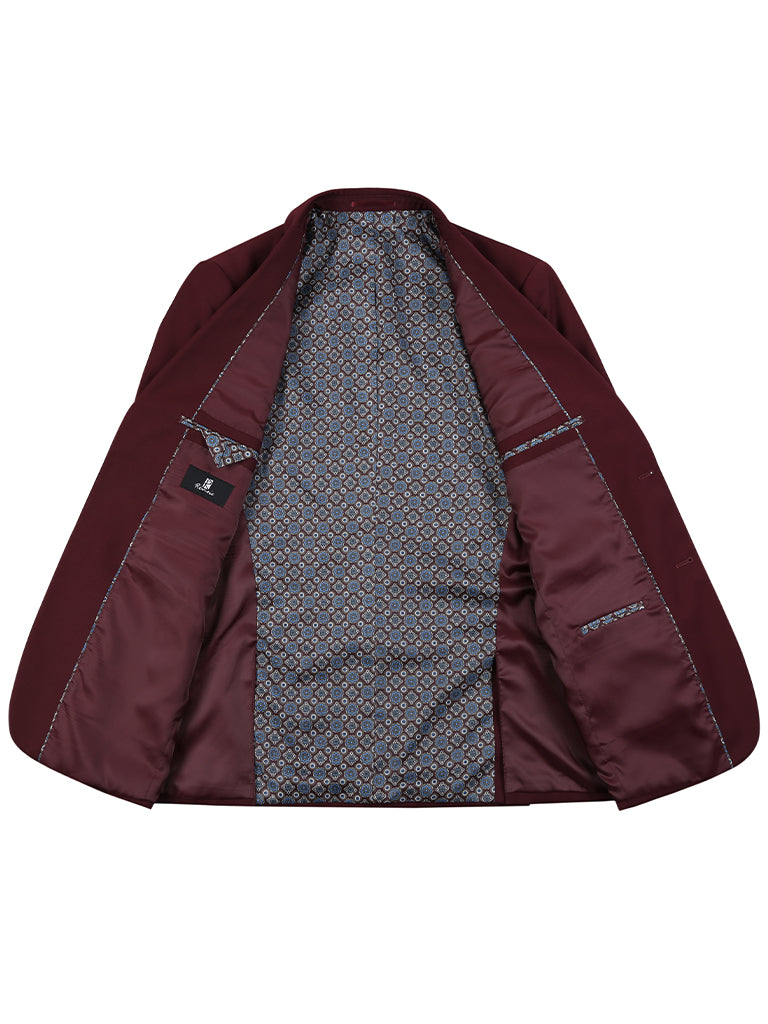 Burgundy Slim Fit Renoir Suit (201-8SL)