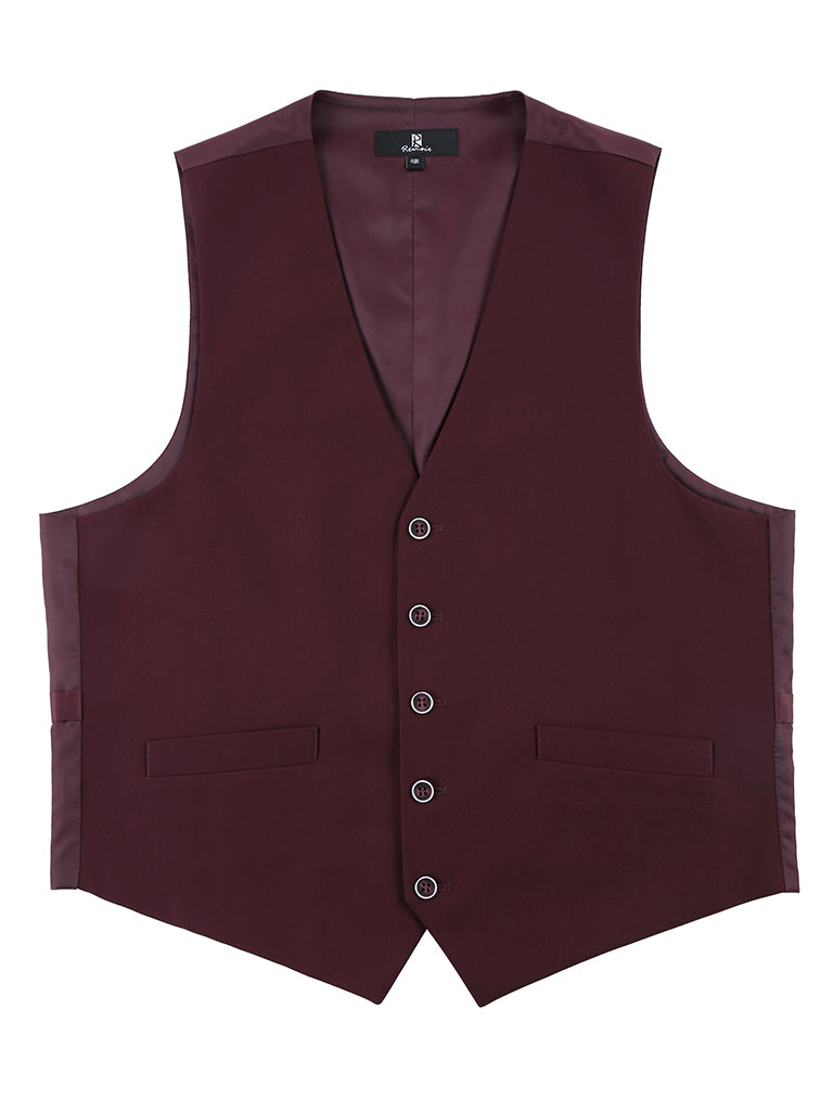 Burgundy Renoir Slim Fit Vest (201-8)
