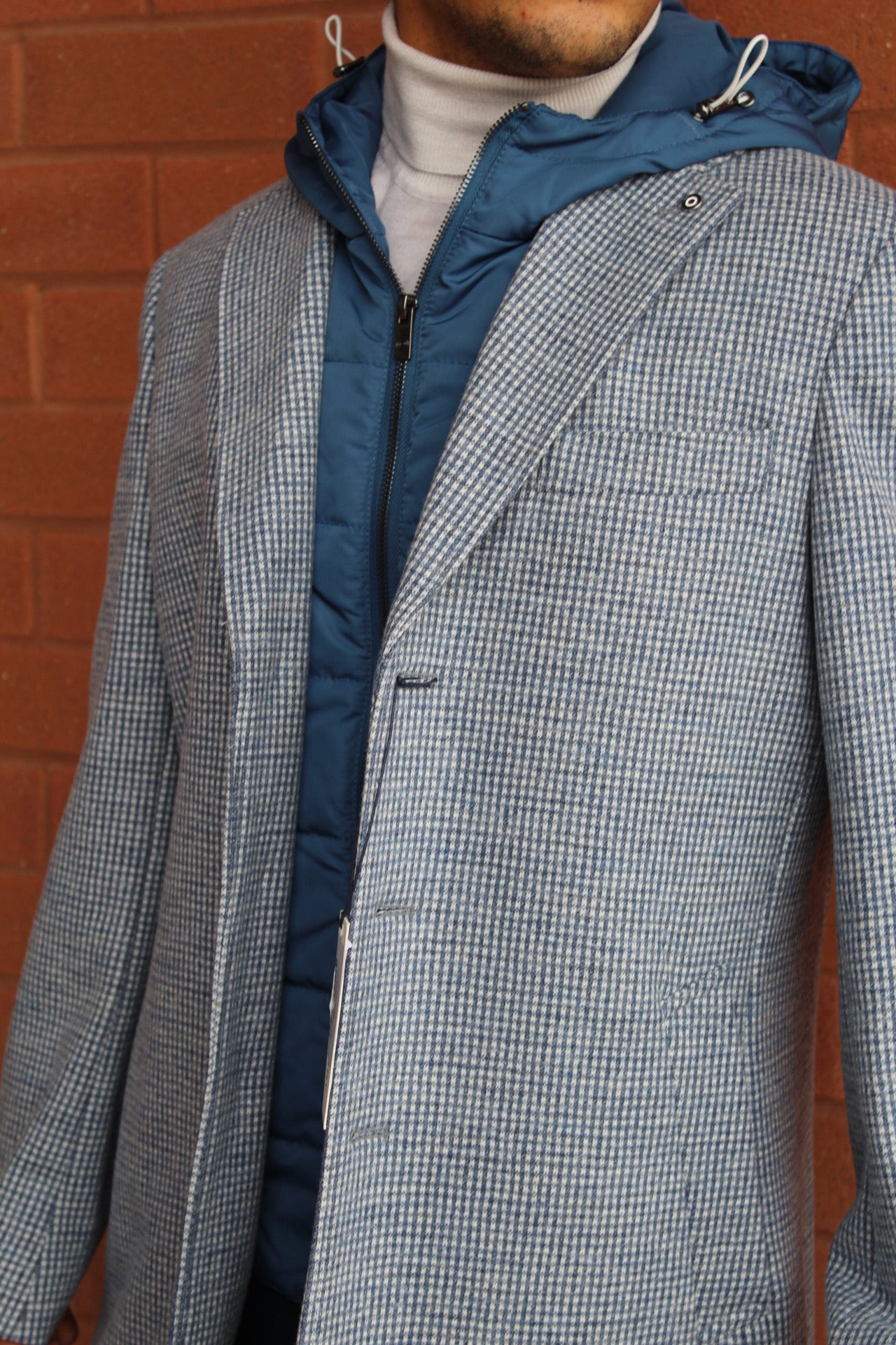 MicroCheck Jacket with Removable Inlay