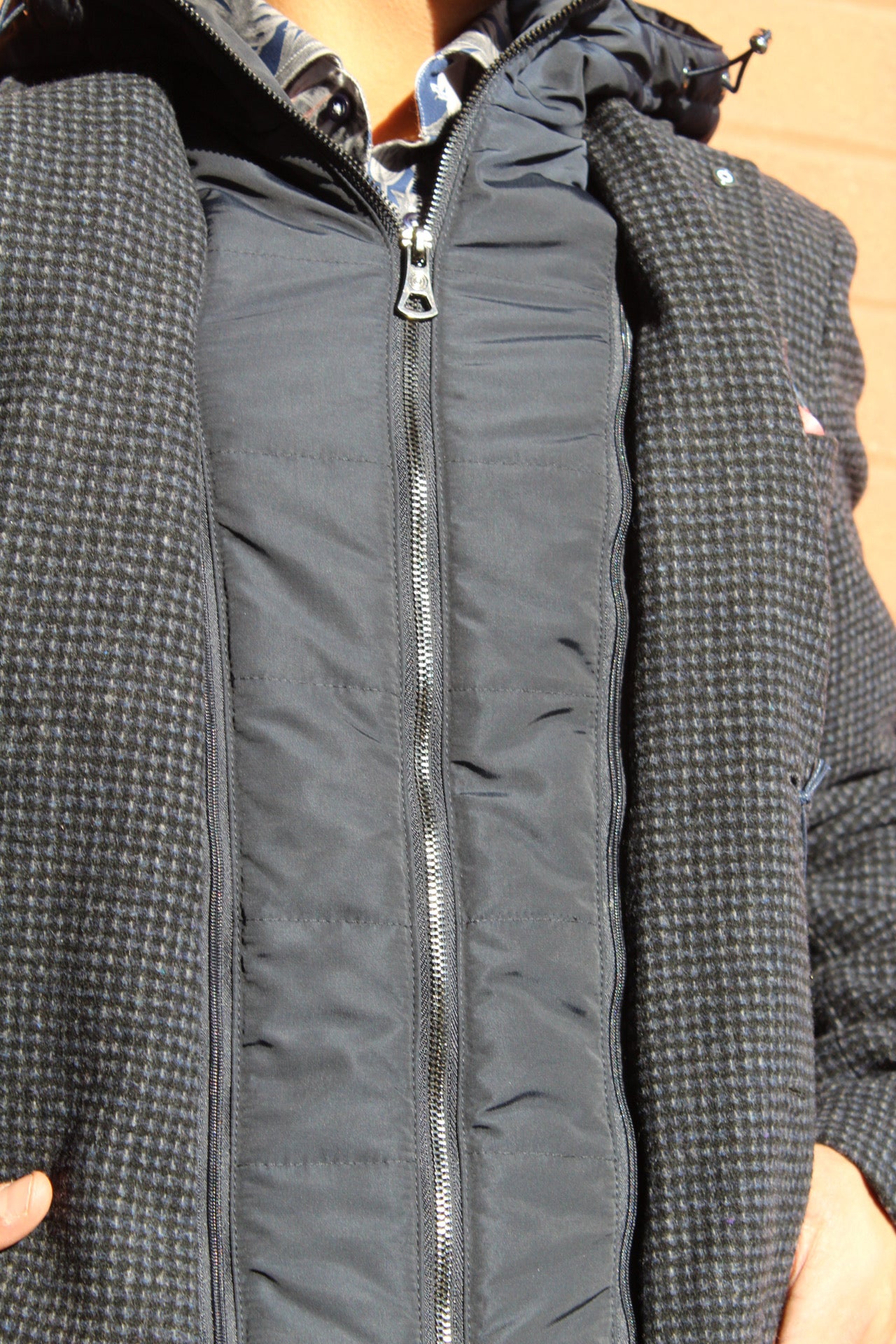 MicroCheck Jacket with Removable Inlay