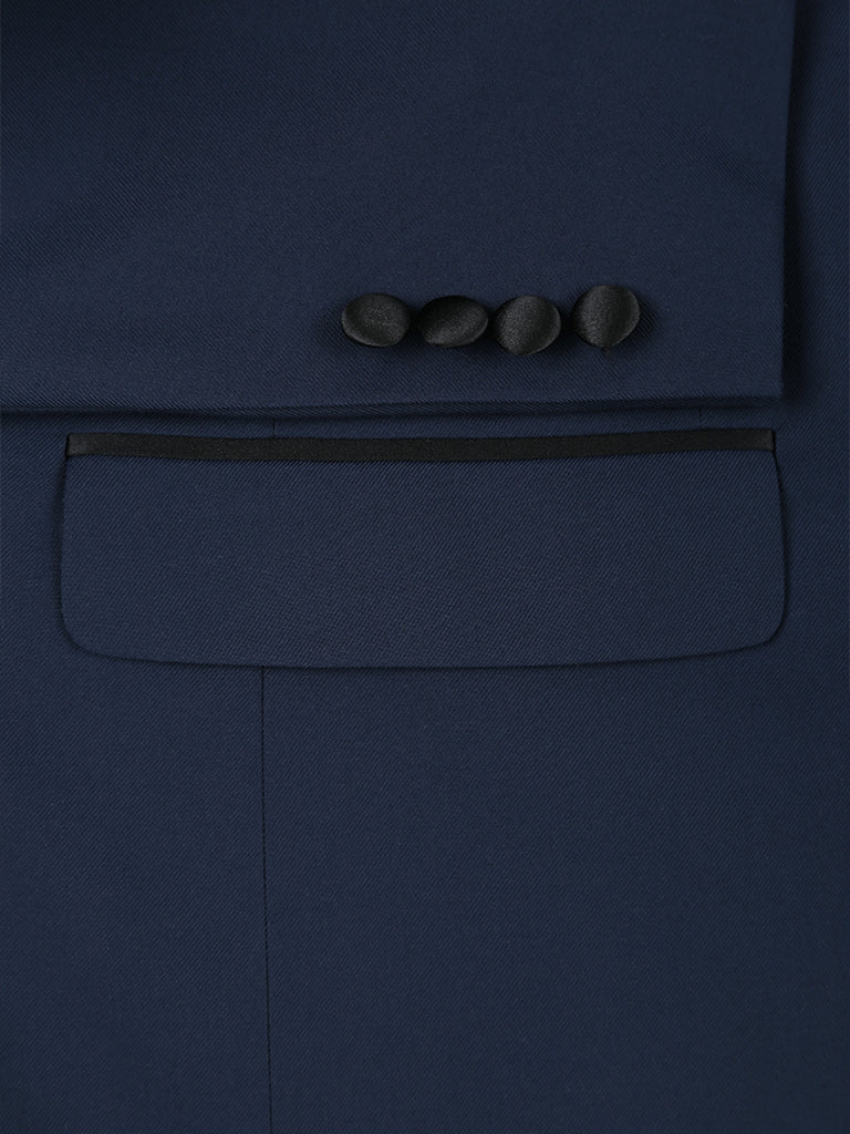 Navy Blue Peak Lapel Tuxedo Jacket (201-19)