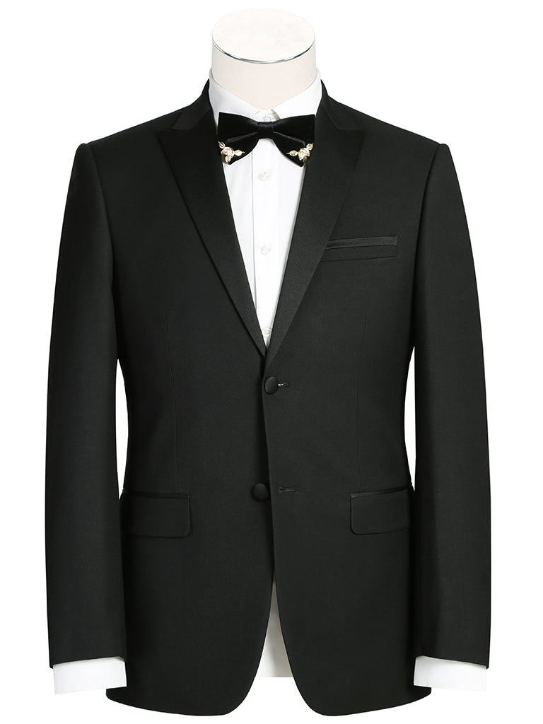 Black Peak Lapel Tuxedo Jacket (201-1)