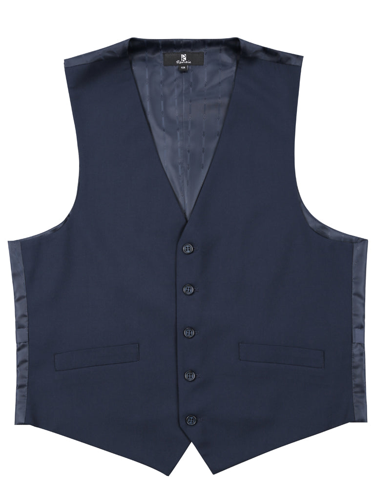 Navy Renoir Slim Fit Vest (201-19)