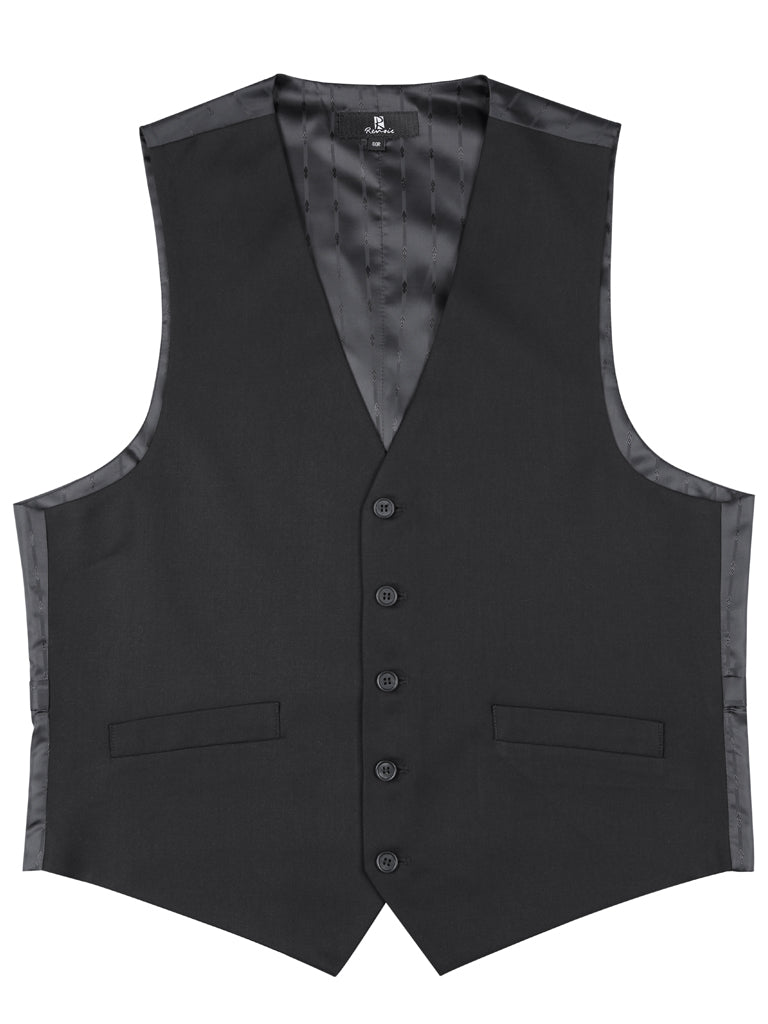 Black Renoir Slim Fit Vest (201-1)