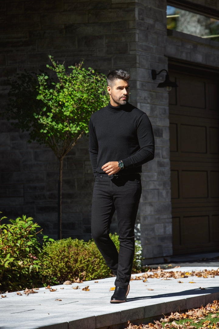 CHANDAIL EN LAINE MÉRINOS | ARKANES, Black - AU NOIR