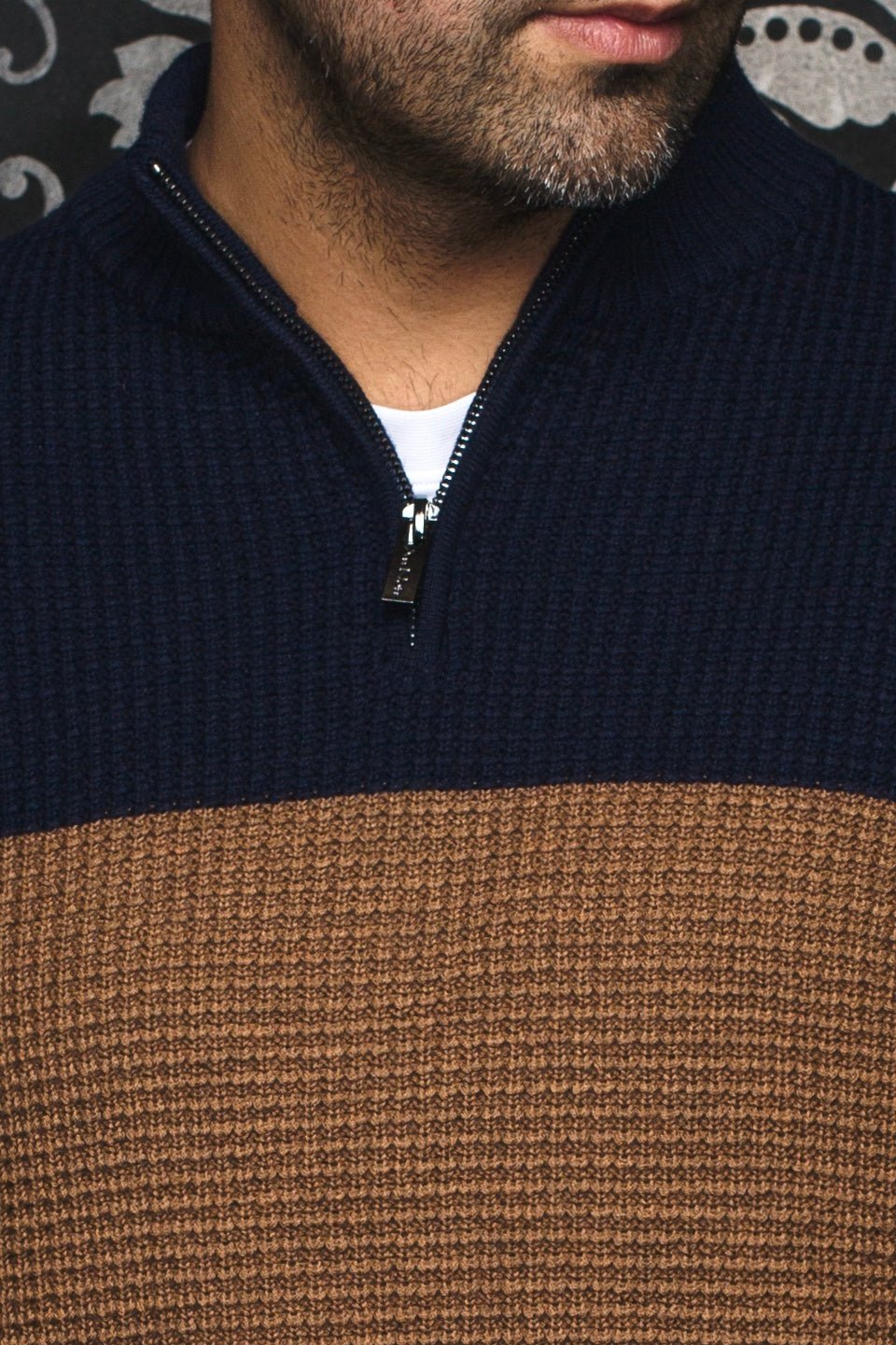 CHANDAIL EN LAINE MÉRINOS | DALVIK, Tobacco - AU NOIR