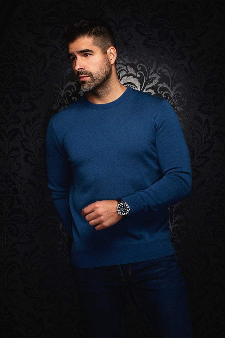 CHANDAIL EN LAINE MÉRINOS | MARINI, Midnight - AU NOIR