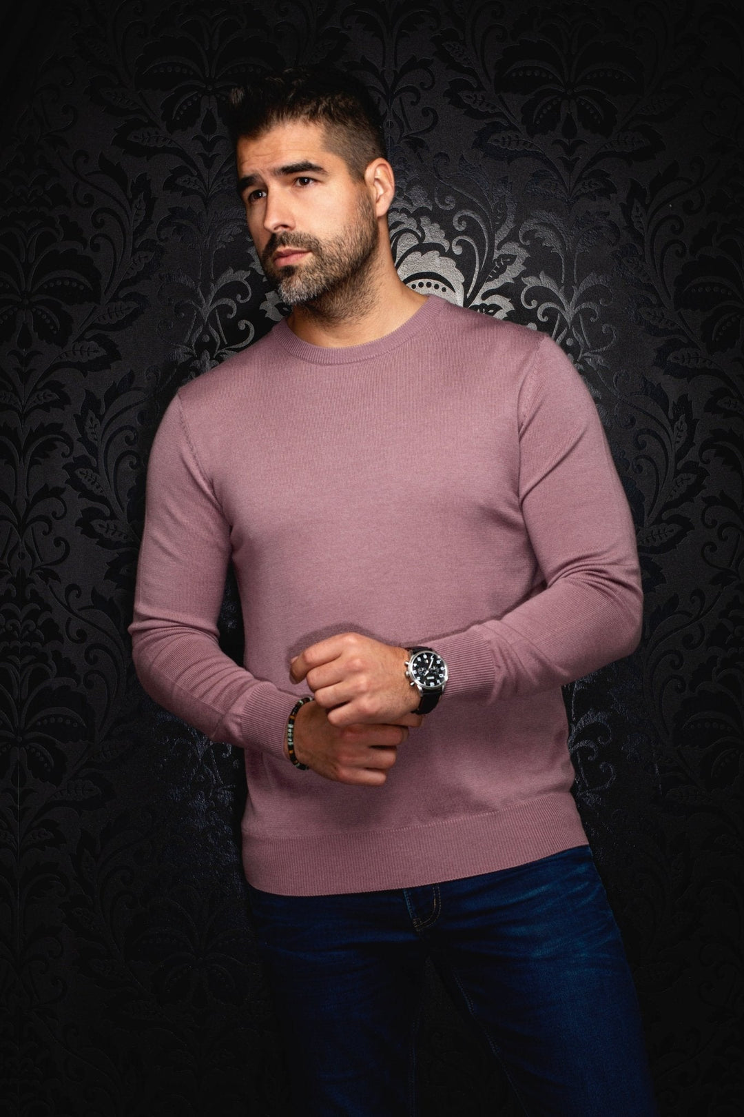 CHANDAIL EN LAINE MÉRINOS | MARINI, ROSEWOOD - AU NOIR