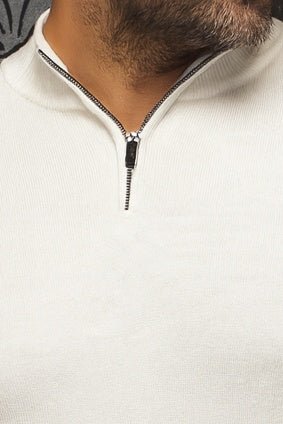 CHANDAIL EN LAINE MÉRINOS | MESTA, Cream - AU NOIR