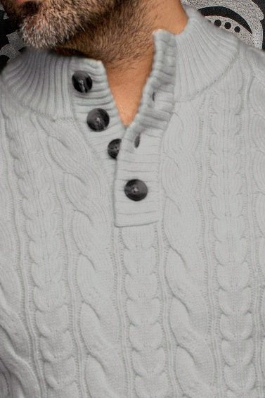 CHANDAIL EN LAINE MÉRINOS | OSLO, Light Grey - AU NOIR