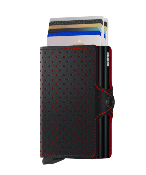 Secrid Twin Wallet Perforate Black & Red Twin