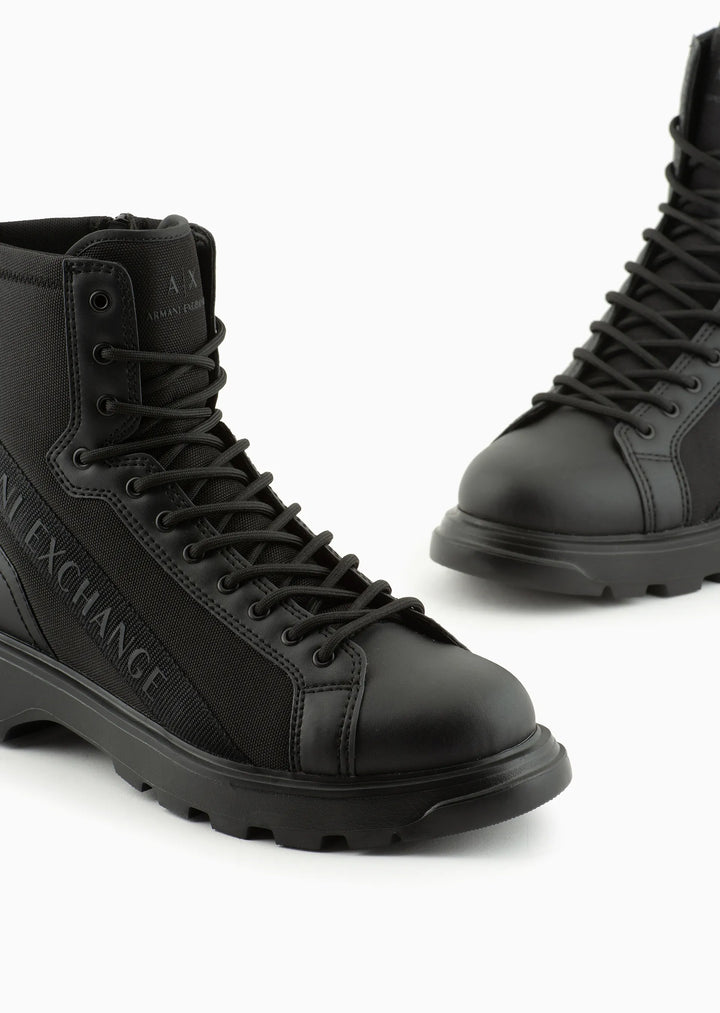 Black Leather Work Boot