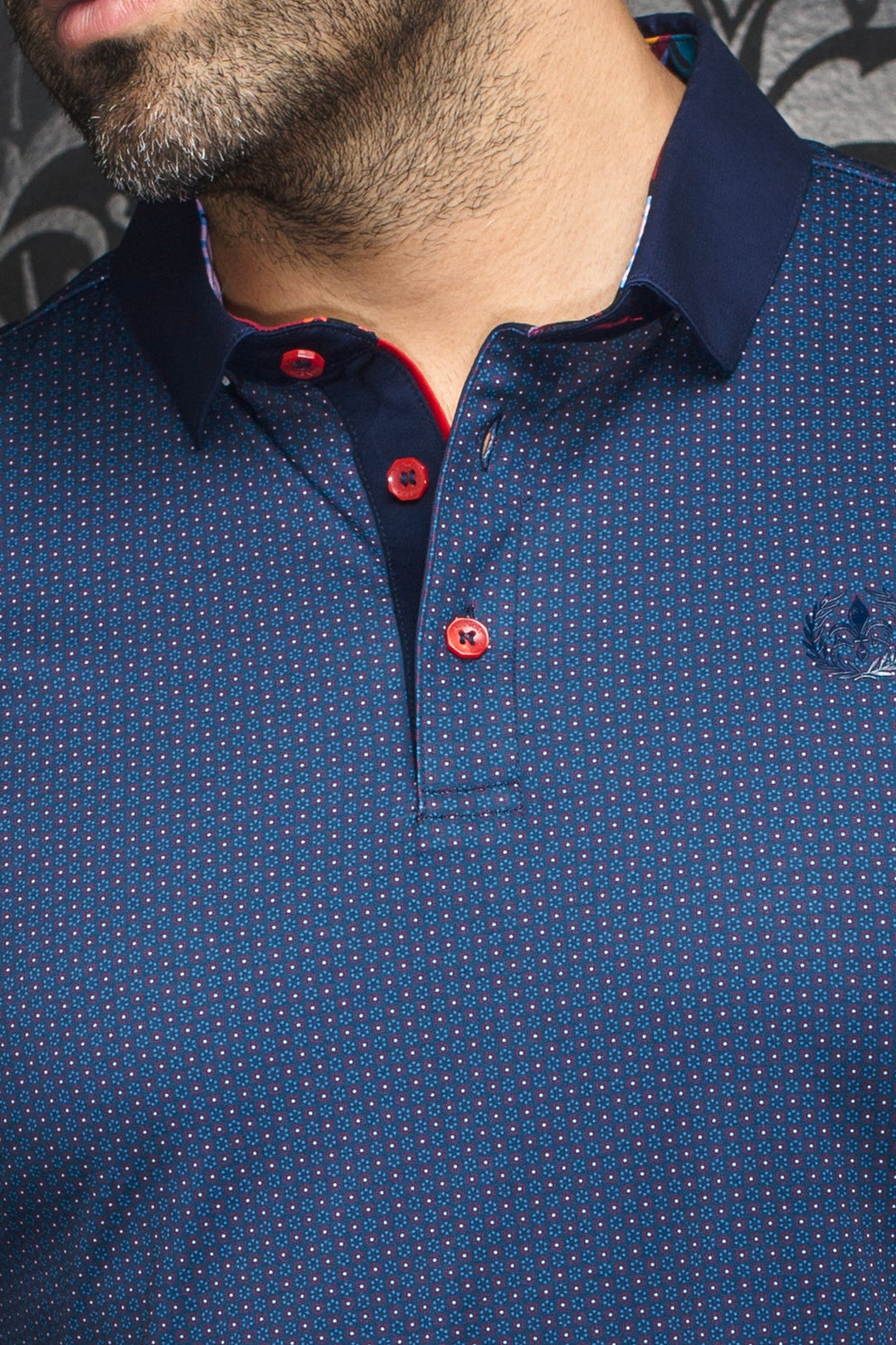 Long Sleeve Polo | GOLDONI, Dark Blue