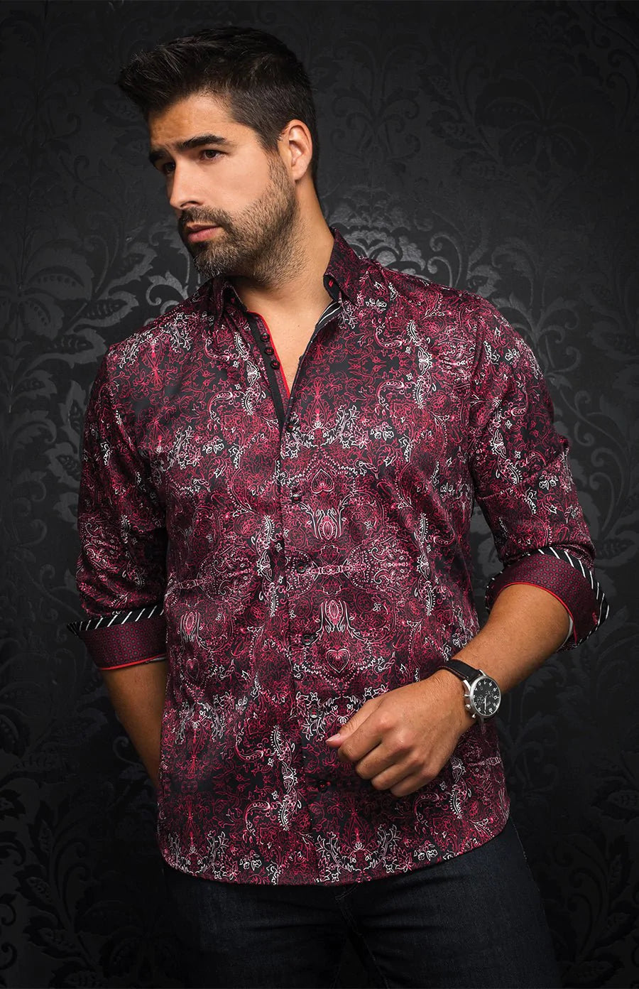 Chemise | WAKE, red - AU NOIR