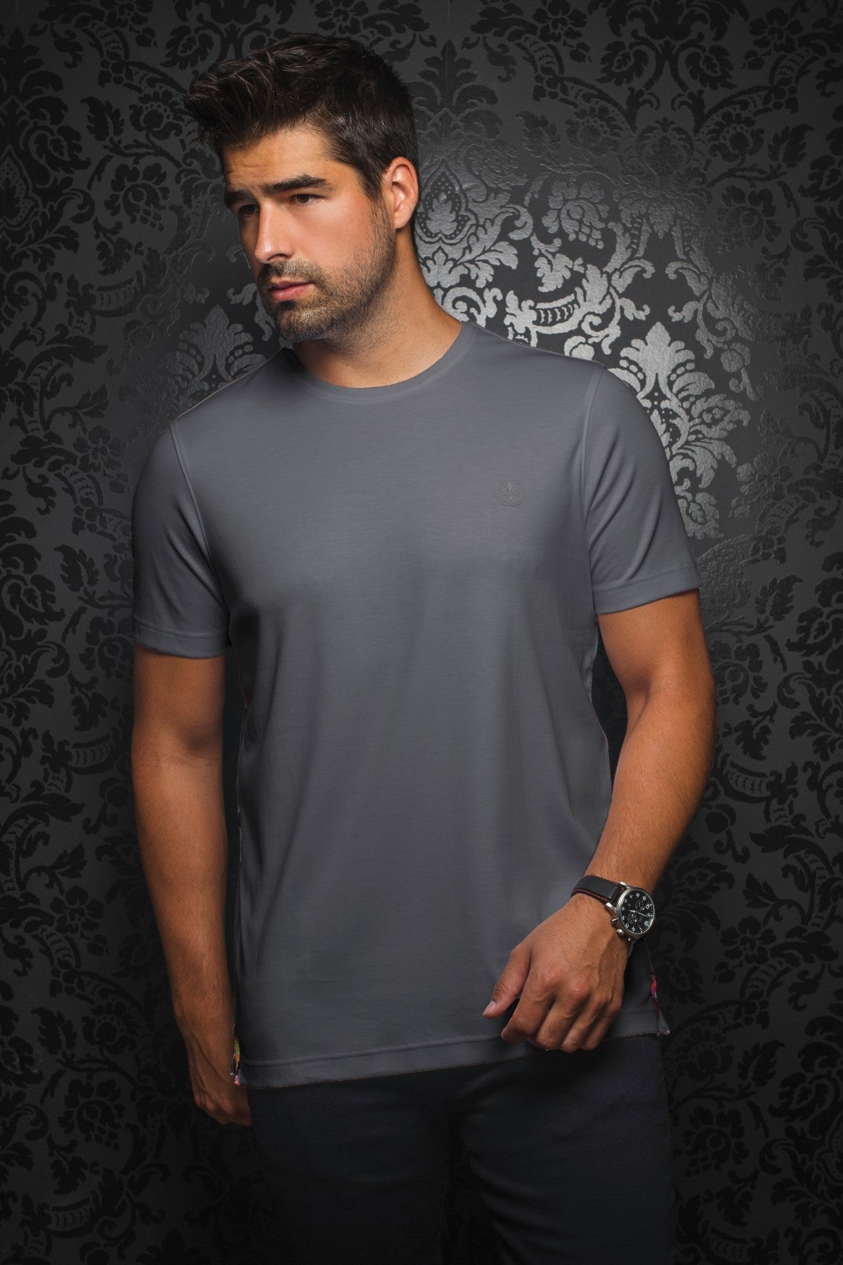 T-shirt | MICHAEL-C, med grey - AU NOIR